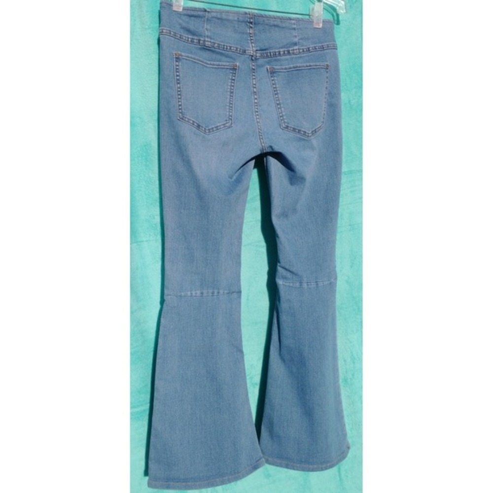 We The Free Free People Boho Stretchy Flare Jeans Light Wash‎ Blue Womens 28 - Picture 5 of 16